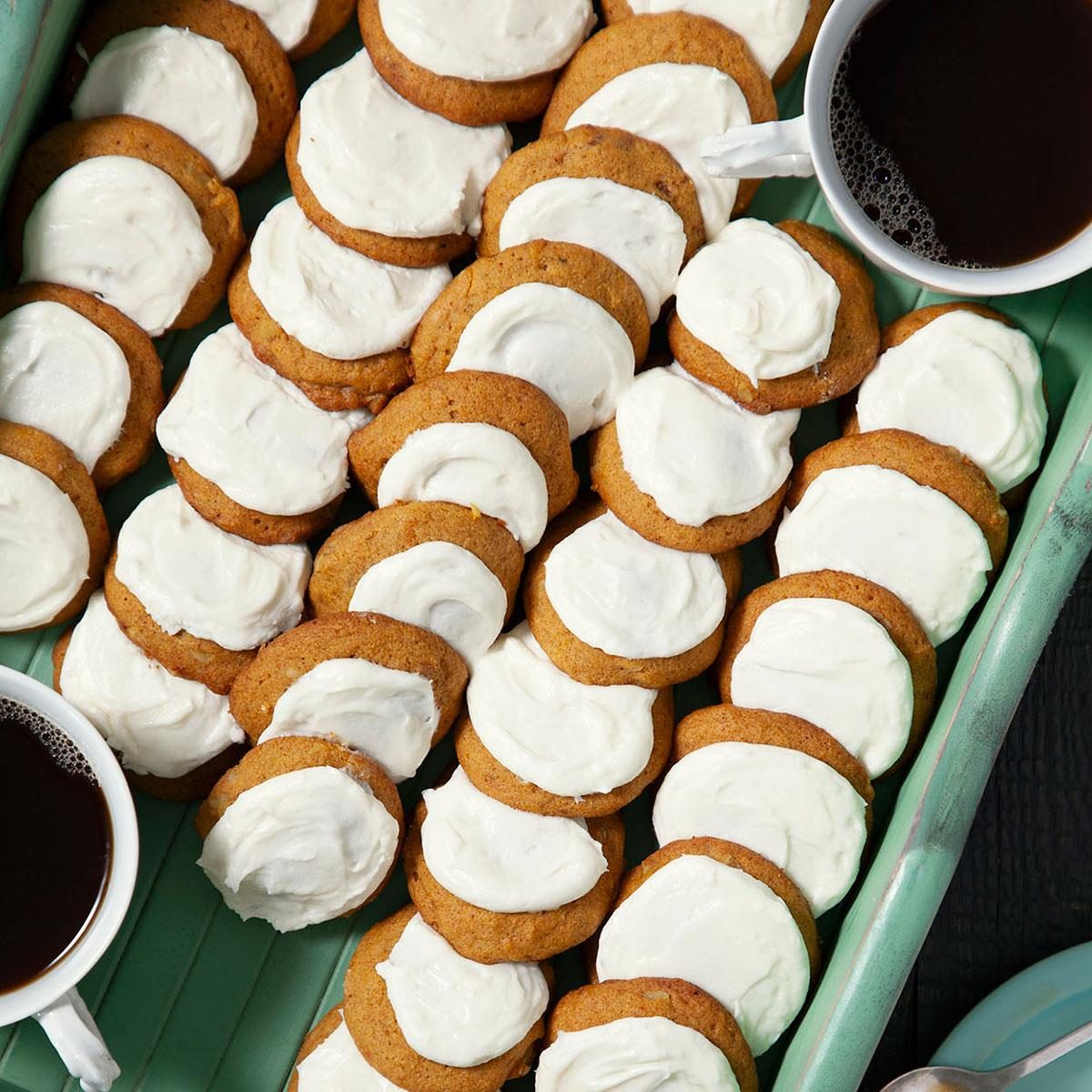 Easy Pumpkin Cookies with Cream Cheese Frosting for Fall