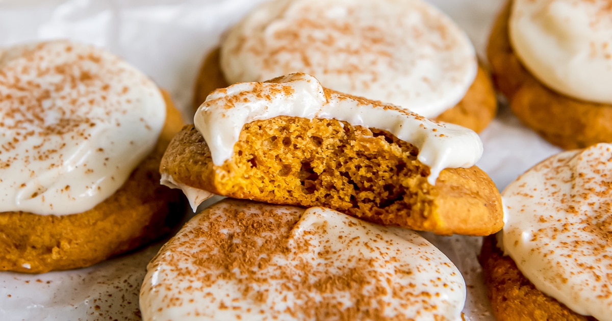 Soft & Spiced Pumpkin Cookies with Tangy Cream Cheese Frosting Recipe